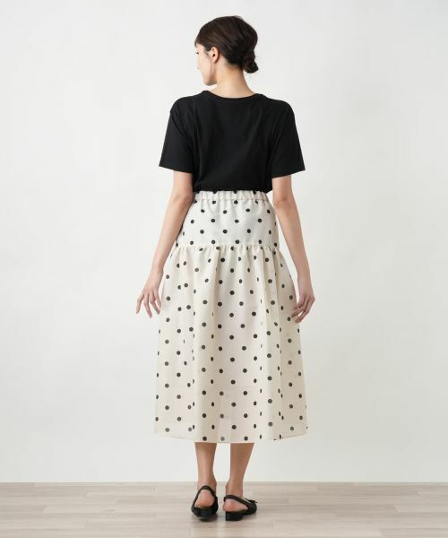 Leilian PLUS HOUSE / レリアンプラスハウス ミニ・ひざ丈スカート | 【店舗人気】ドットフレアスカート【NEMIKA】 | 詳細13