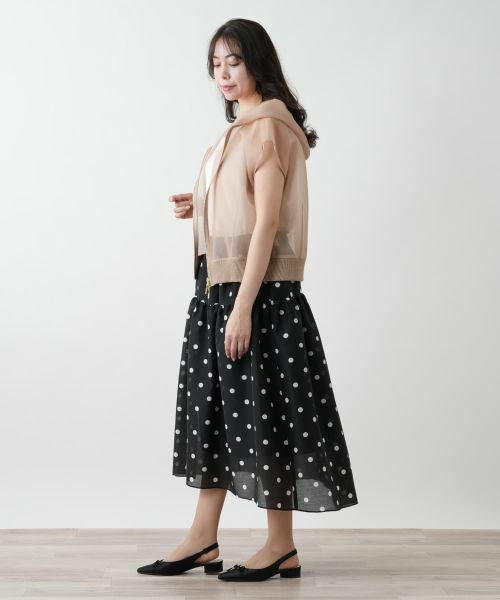 Leilian PLUS HOUSE / レリアンプラスハウス ミニ・ひざ丈スカート | 【店舗人気】ドットフレアスカート【NEMIKA】 | 詳細2