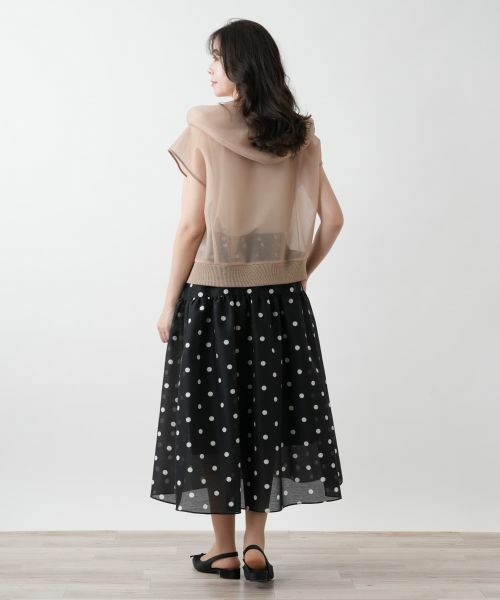 Leilian PLUS HOUSE / レリアンプラスハウス ミニ・ひざ丈スカート | 【店舗人気】ドットフレアスカート【NEMIKA】 | 詳細3