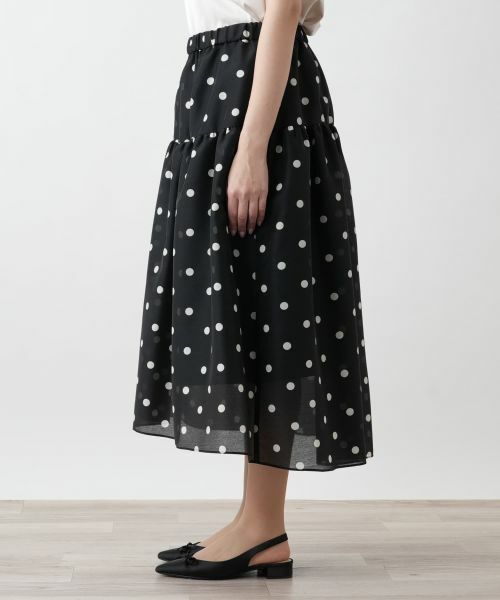 Leilian PLUS HOUSE / レリアンプラスハウス ミニ・ひざ丈スカート | 【店舗人気】ドットフレアスカート【NEMIKA】 | 詳細5