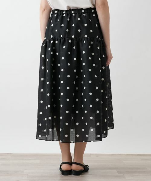 Leilian PLUS HOUSE / レリアンプラスハウス ミニ・ひざ丈スカート | 【店舗人気】ドットフレアスカート【NEMIKA】 | 詳細6
