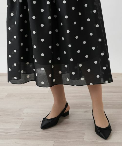 Leilian PLUS HOUSE / レリアンプラスハウス ミニ・ひざ丈スカート | 【店舗人気】ドットフレアスカート【NEMIKA】 | 詳細8