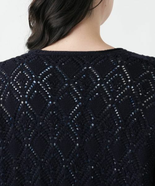 Leilian PLUS HOUSE / レリアンプラスハウス カーディガン・ボレロ | 透かし編みロングカーディガン | 詳細11