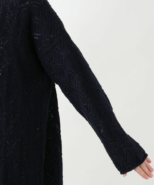 Leilian PLUS HOUSE / レリアンプラスハウス カーディガン・ボレロ | 透かし編みロングカーディガン | 詳細12