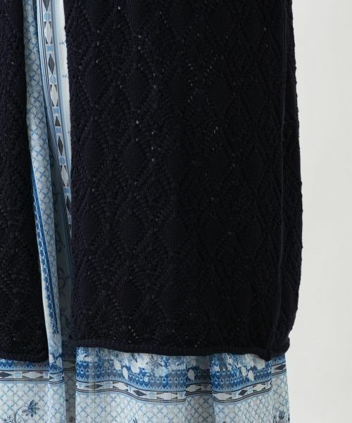 Leilian PLUS HOUSE / レリアンプラスハウス カーディガン・ボレロ | 透かし編みロングカーディガン | 詳細14