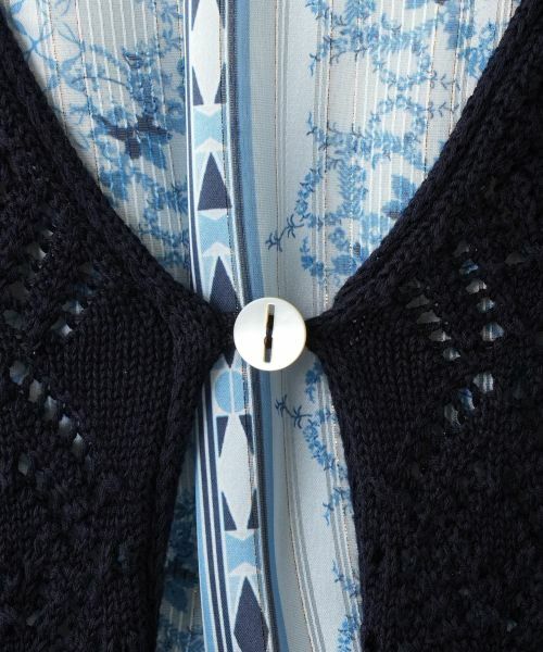 Leilian PLUS HOUSE / レリアンプラスハウス カーディガン・ボレロ | 透かし編みロングカーディガン | 詳細15