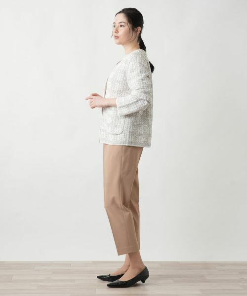 Leilian PLUS HOUSE / レリアンプラスハウス テーラードジャケット | 【店舗人気】Vネックニットジャケット | 詳細2