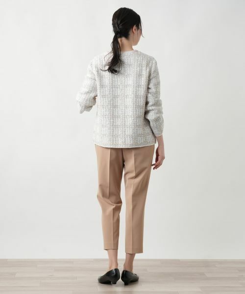 Leilian PLUS HOUSE / レリアンプラスハウス テーラードジャケット | 【店舗人気】Vネックニットジャケット | 詳細3