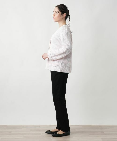 Leilian PLUS HOUSE / レリアンプラスハウス テーラードジャケット | 【店舗人気】Vネックニットジャケット | 詳細5