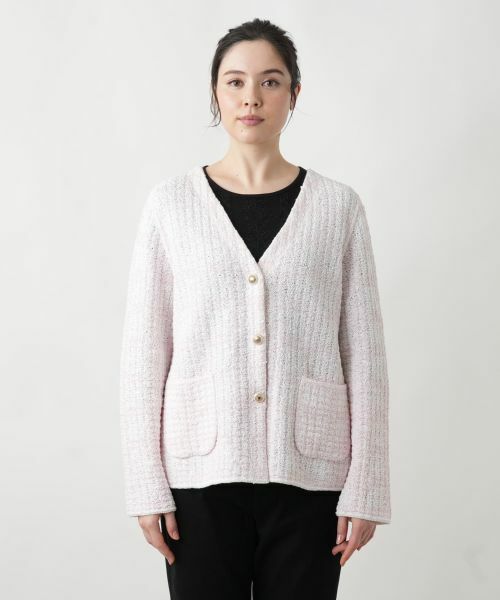 Leilian PLUS HOUSE / レリアンプラスハウス テーラードジャケット | 【店舗人気】Vネックニットジャケット | 詳細7
