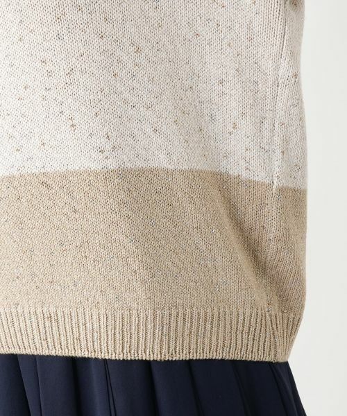 Leilian PLUS HOUSE / レリアンプラスハウス ニット・セーター | 【店舗人気】ラメ配色Vネックニット【LE TRICOT PERUGIA】 | 詳細10