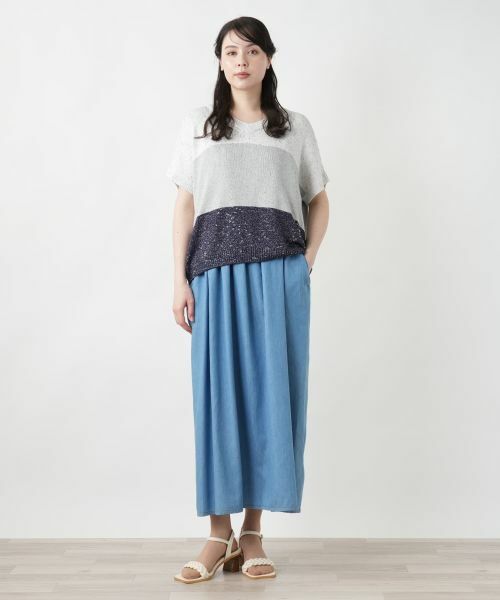 Leilian PLUS HOUSE / レリアンプラスハウス ニット・セーター | 【店舗人気】ラメ配色Vネックニット【LE TRICOT PERUGIA】 | 詳細12