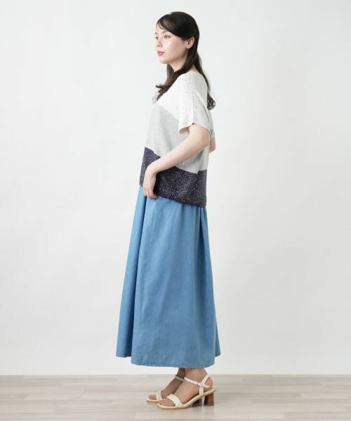 Leilian PLUS HOUSE / レリアンプラスハウス ニット・セーター | 【店舗人気】ラメ配色Vネックニット【LE TRICOT PERUGIA】 | 詳細13