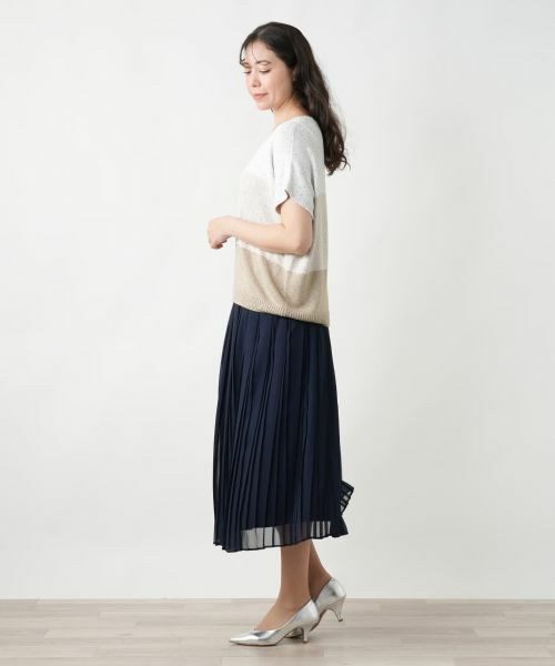 Leilian PLUS HOUSE / レリアンプラスハウス ニット・セーター | 【店舗人気】ラメ配色Vネックニット【LE TRICOT PERUGIA】 | 詳細2