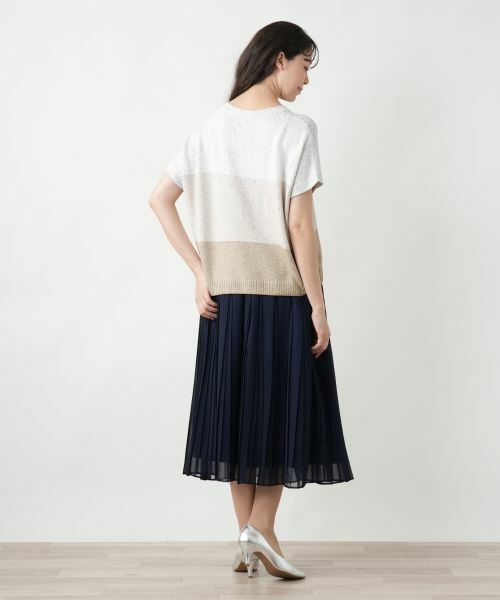 Leilian PLUS HOUSE / レリアンプラスハウス ニット・セーター | 【店舗人気】ラメ配色Vネックニット【LE TRICOT PERUGIA】 | 詳細3