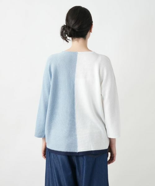 Leilian PLUS HOUSE / レリアンプラスハウス ニット・セーター | 配色Vネックニット【LE TRICOT PERUGIA】 | 詳細12