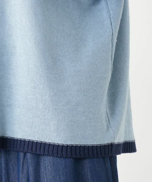 Leilian PLUS HOUSE / レリアンプラスハウス ニット・セーター | 配色Vネックニット【LE TRICOT PERUGIA】 | 詳細16