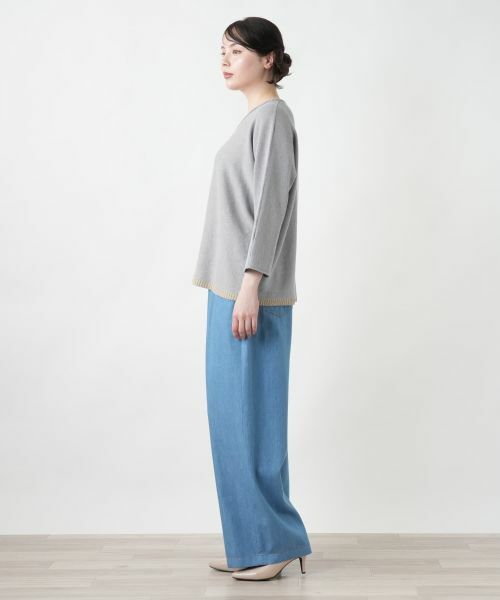 Leilian PLUS HOUSE / レリアンプラスハウス ニット・セーター | 配色Vネックニット【LE TRICOT PERUGIA】 | 詳細2