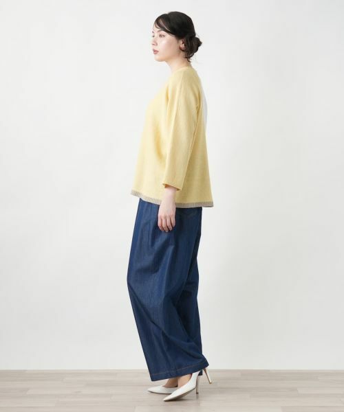 Leilian PLUS HOUSE / レリアンプラスハウス ニット・セーター | 配色Vネックニット【LE TRICOT PERUGIA】 | 詳細5