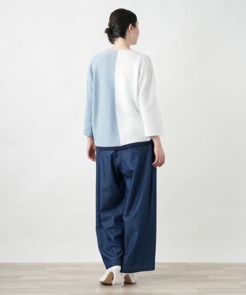 Leilian PLUS HOUSE / レリアンプラスハウス ニット・セーター | 配色Vネックニット【LE TRICOT PERUGIA】 | 詳細9