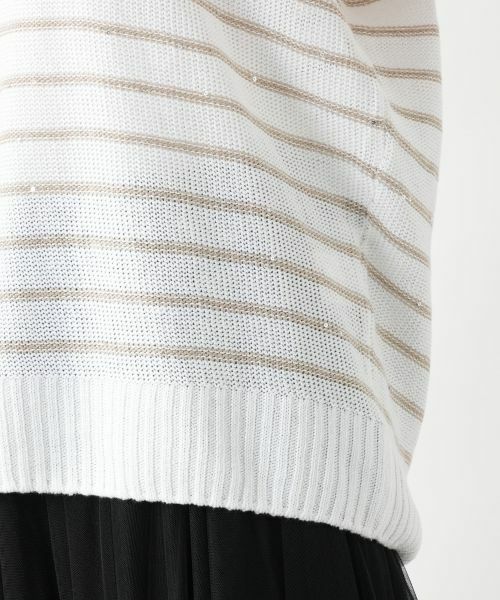 Leilian PLUS HOUSE / レリアンプラスハウス ニット・セーター | 【店舗人気】ボーダーVネックニット【LE TRICOT PERUGIA】 | 詳細13