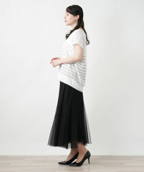 Leilian PLUS HOUSE / レリアンプラスハウス ニット・セーター | 【店舗人気】ボーダーVネックニット【LE TRICOT PERUGIA】 | 詳細5