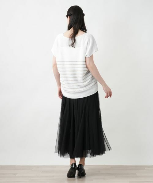 Leilian PLUS HOUSE / レリアンプラスハウス ニット・セーター | 【店舗人気】ボーダーVネックニット【LE TRICOT PERUGIA】 | 詳細6