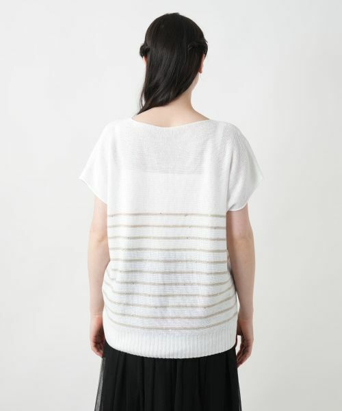 Leilian PLUS HOUSE / レリアンプラスハウス ニット・セーター | 【店舗人気】ボーダーVネックニット【LE TRICOT PERUGIA】 | 詳細9