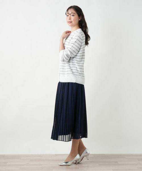 Leilian PLUS HOUSE / レリアンプラスハウス カーディガン・ボレロ | 【店舗人気】ボーダークルーネックカーディガン【LE TRICOT PERUGIA】 | 詳細2