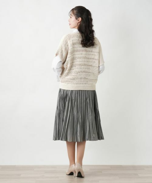 Leilian PLUS HOUSE / レリアンプラスハウス ニット・セーター | 【店舗人気】ランダムボーダーニット | 詳細3