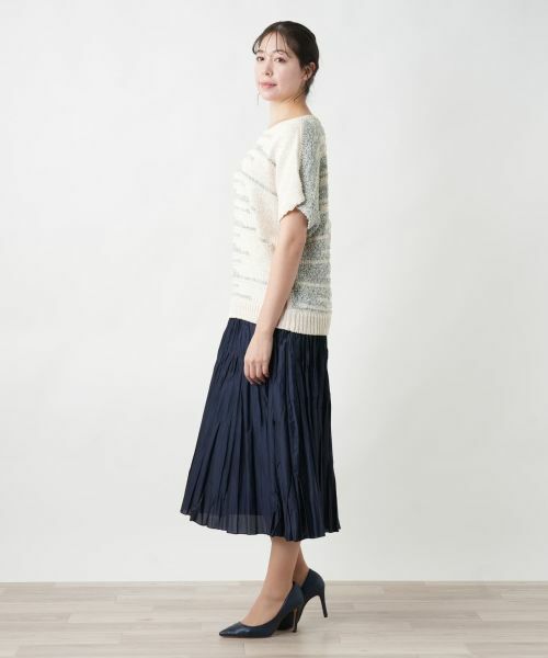 Leilian PLUS HOUSE / レリアンプラスハウス ニット・セーター | 【店舗人気】ランダムボーダーニット | 詳細5