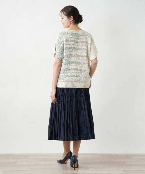 Leilian PLUS HOUSE / レリアンプラスハウス ニット・セーター | 【店舗人気】ランダムボーダーニット | 詳細6