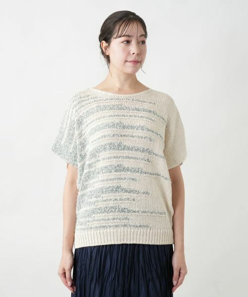Leilian PLUS HOUSE / レリアンプラスハウス ニット・セーター | 【店舗人気】ランダムボーダーニット | 詳細7