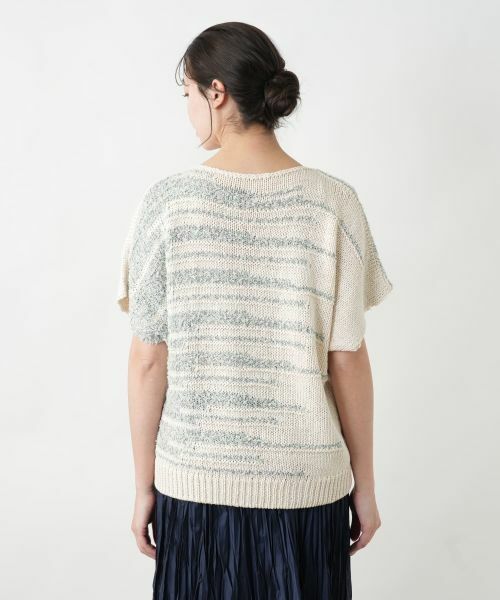 Leilian PLUS HOUSE / レリアンプラスハウス ニット・セーター | 【店舗人気】ランダムボーダーニット | 詳細9