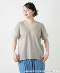 Leilian PLUS HOUSE / レリアンプラスハウス ニット・セーター | 【店舗人気】切替Vネックニット【LE TRICOT PERUGIA】