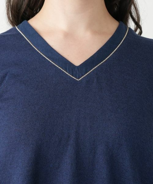 Leilian PLUS HOUSE / レリアンプラスハウス ニット・セーター | 【店舗人気】切替Vネックニット【LE TRICOT PERUGIA】 | 詳細7