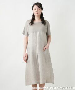 Leilian PLUS HOUSE / レリアンプラスハウス ドレス | ニット切替ワンピース【LE TRICOT PERUGIA】