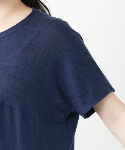 Leilian PLUS HOUSE / レリアンプラスハウス ドレス | ニット切替ワンピース【LE TRICOT PERUGIA】 | 詳細12