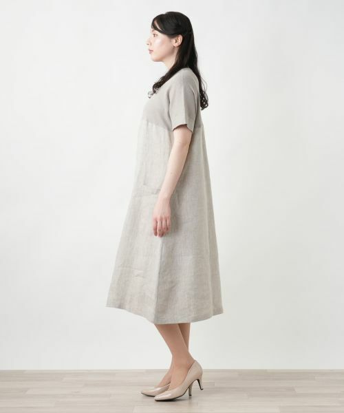 Leilian PLUS HOUSE / レリアンプラスハウス ドレス | ニット切替ワンピース【LE TRICOT PERUGIA】 | 詳細2