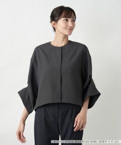 Leilian PLUS HOUSE / レリアンプラスハウス テーラードジャケット | ノーカラージャケット【NEMIKA】