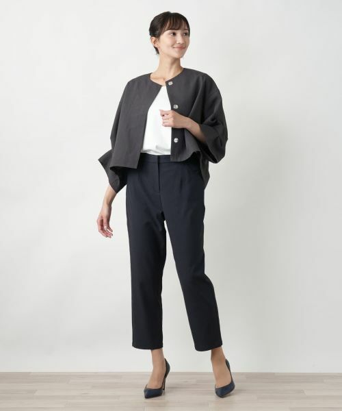 Leilian PLUS HOUSE / レリアンプラスハウス テーラードジャケット | ノーカラージャケット【NEMIKA】 | 詳細1