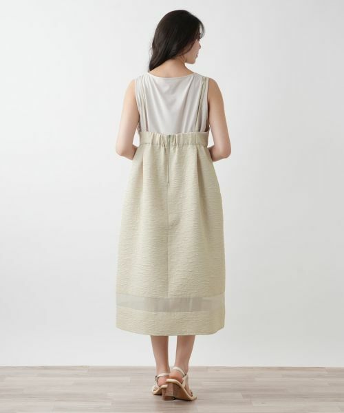 Leilian PLUS HOUSE / レリアンプラスハウス ロング・マキシ丈ワンピース | 【店舗人気】シアー切替キャミワンピース【NEMIKA】 | 詳細6