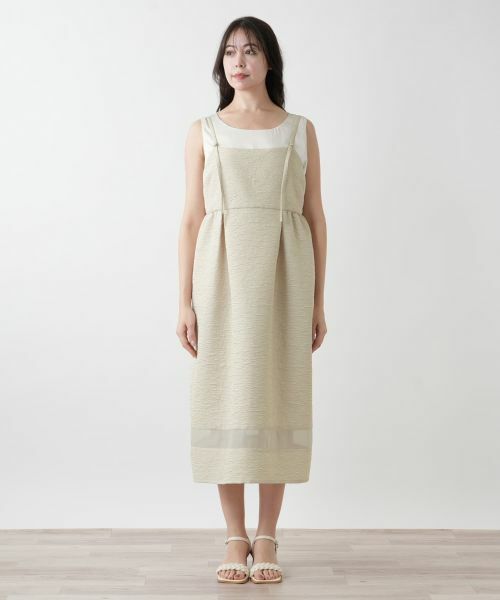 Leilian PLUS HOUSE / レリアンプラスハウス ロング・マキシ丈ワンピース | 【店舗人気】シアー切替キャミワンピース【NEMIKA】 | 詳細7