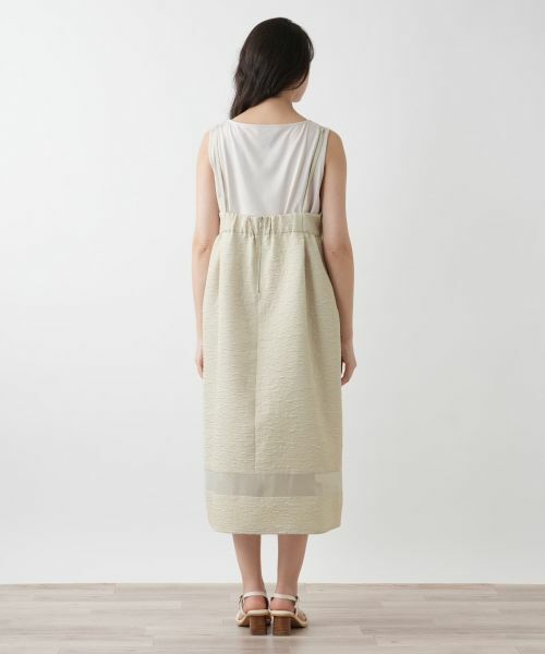 Leilian PLUS HOUSE / レリアンプラスハウス ロング・マキシ丈ワンピース | 【店舗人気】シアー切替キャミワンピース【NEMIKA】 | 詳細9