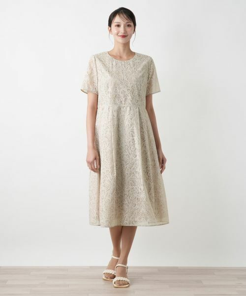 Leilian PLUS HOUSE / レリアンプラスハウス ドレス | ボタニカルフレアワンピース | 詳細1