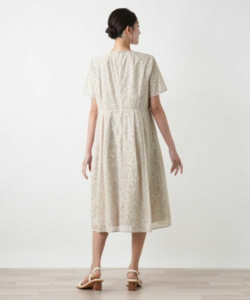 Leilian PLUS HOUSE / レリアンプラスハウス ドレス | ボタニカルフレアワンピース | 詳細3