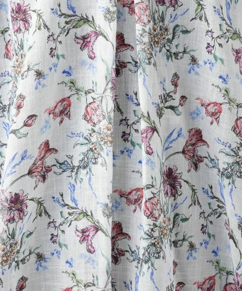 Leilian PLUS HOUSE / レリアンプラスハウス シャツ・ブラウス | フラワー柄キーネックブラウス | 詳細15