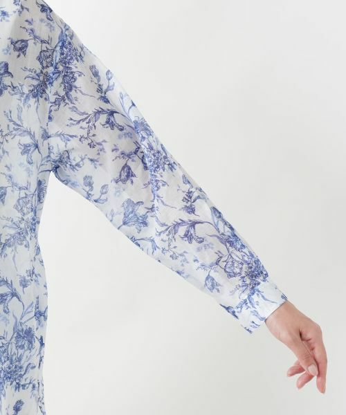 Leilian PLUS HOUSE / レリアンプラスハウス シャツ・ブラウス | 【店舗人気】フラワー柄バンドカラーブラウス | 詳細12