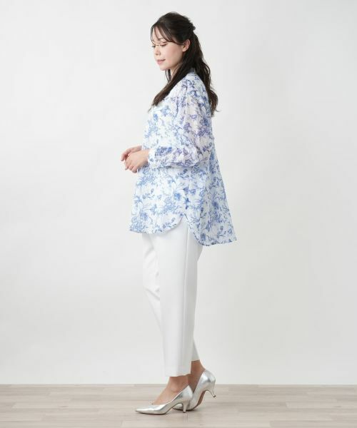 Leilian PLUS HOUSE / レリアンプラスハウス シャツ・ブラウス | 【店舗人気】フラワー柄バンドカラーブラウス | 詳細5