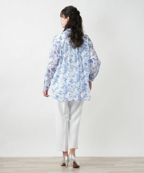 Leilian PLUS HOUSE / レリアンプラスハウス シャツ・ブラウス | 【店舗人気】フラワー柄バンドカラーブラウス | 詳細6